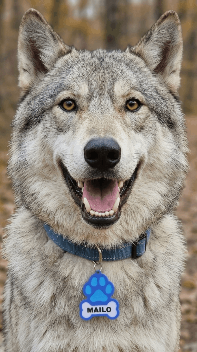 Perro Mailo con placa NFC