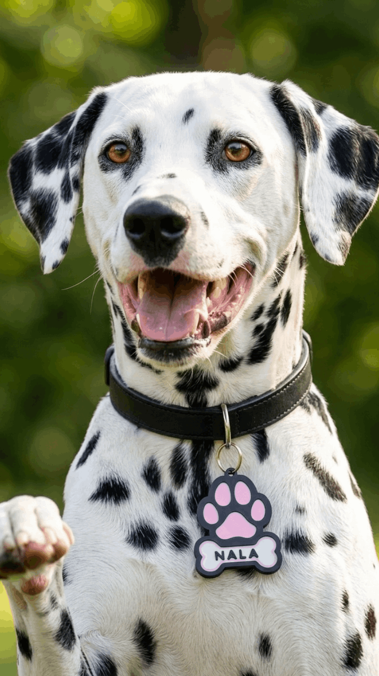 Perra Nala con placa NFC