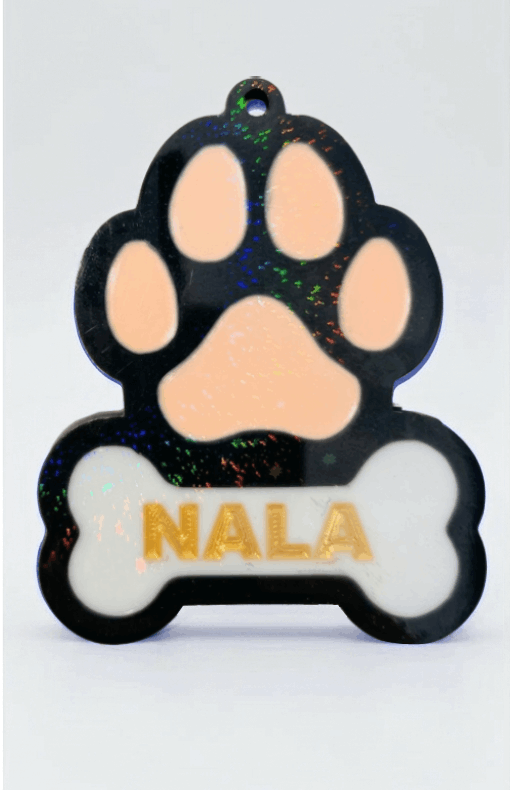 Detalle placa Nala con brillo