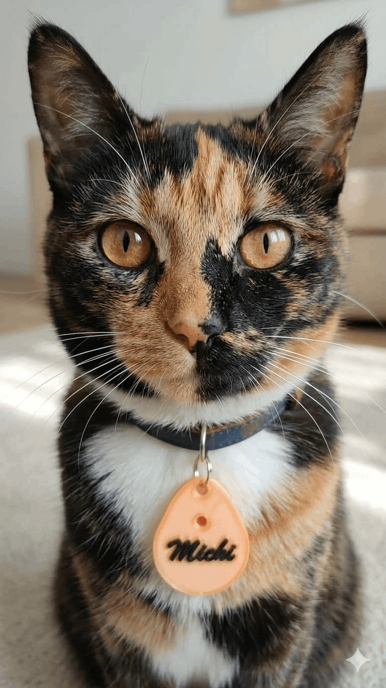 Gato Michi con placa NFC